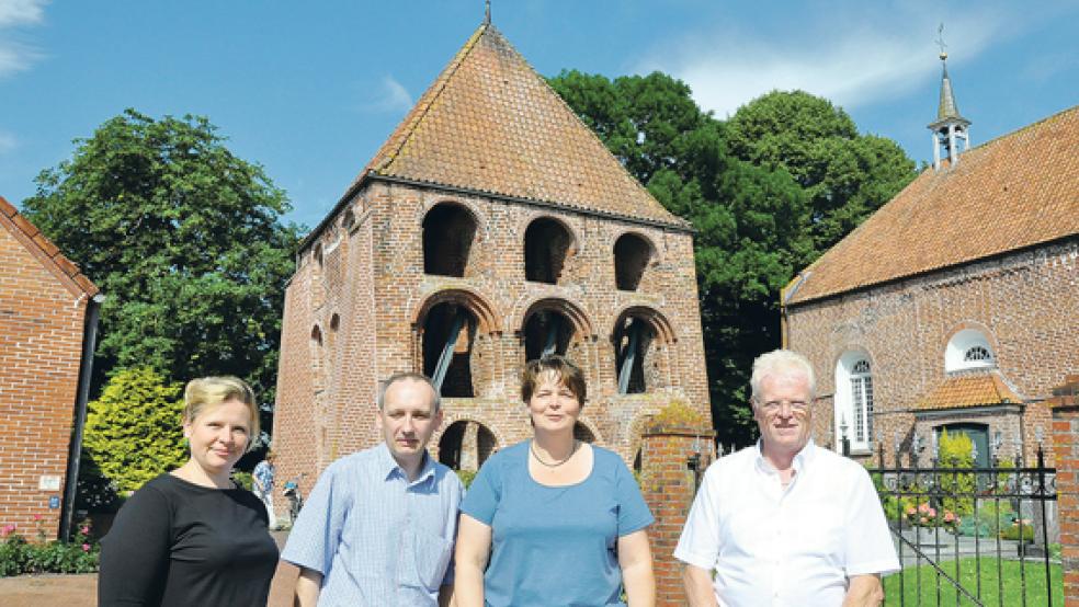 Die neue Wählergruppe »Wir für Jemgum« will bei der Kommunalwahl am 11. September in den Gemeinderat Jemgum einziehen: Katja Boekhoff, Hartmut Waddenberg, Margitta Brandt und Dieter Gottwald (von links).  © Foto: Boelmann