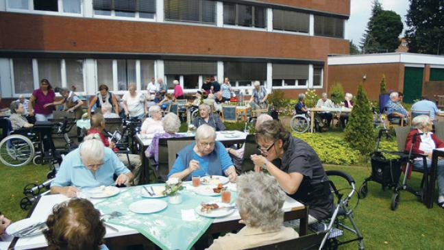 Gegrilltes und Salate am Mittag