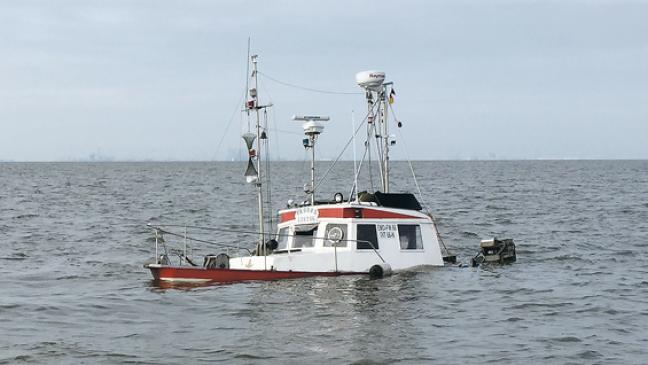 Sportboot im Wattenmeer gesunken