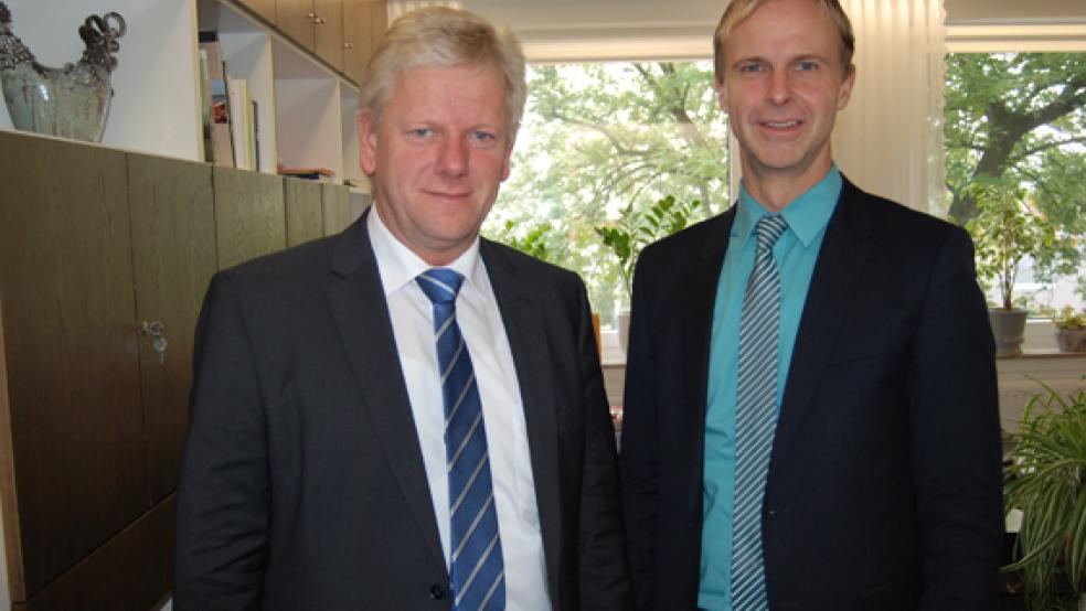 Haben noch keinen Termin für die Haushaltsberatungen: Bürgermeister Ludwig Sonnenberg (links) und der Erste Stadtrat Hermann Welp. © Foto: privat