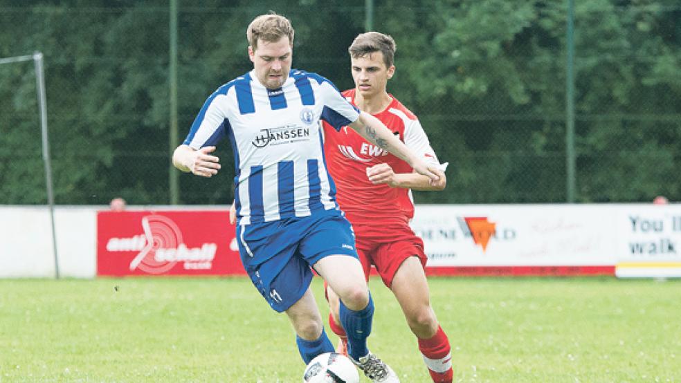 Für die Möhlenwarfer um Lars Hinrichs steht am Sonntag das Derby in Wymeer an, Jemgum II um Sven ter Hark bekommt es mit Germania Holterfehn zu tun. © Foto: Bruins