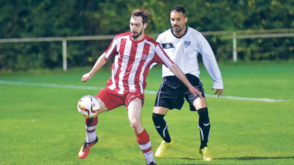 Unaufhaltsam und torgefährlich: Bundes Peter Hilbrands erzielte gegen Klostermoor gleich drei Tore. © Foto: Bruins