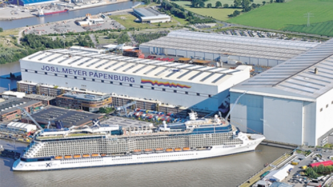 Meyer Werft erweitert Baudockhalle