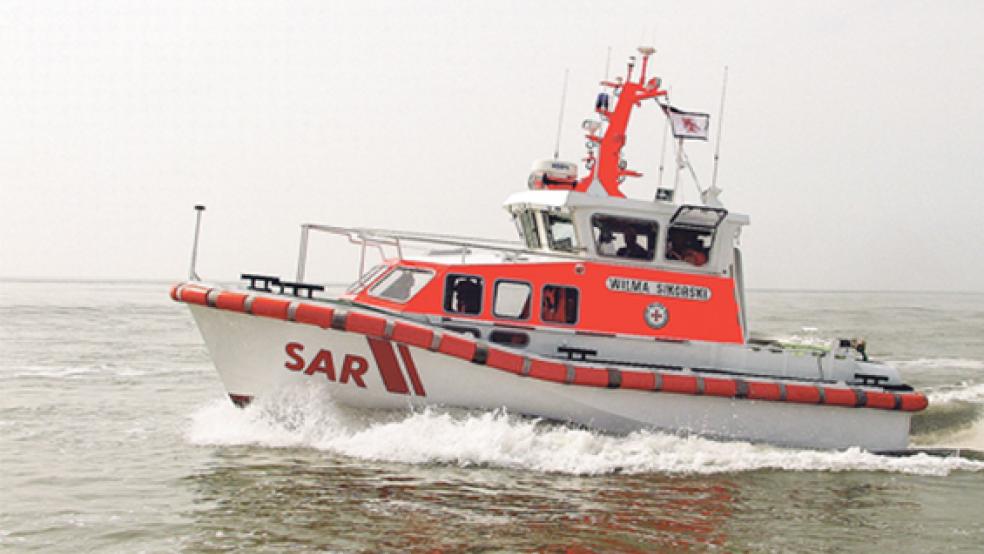 Das Seenotrettungsboot »Wilma Sikorski« nahm ein Kind und seinen Vater von der Inselfähre auf. © Foto: DGzRS