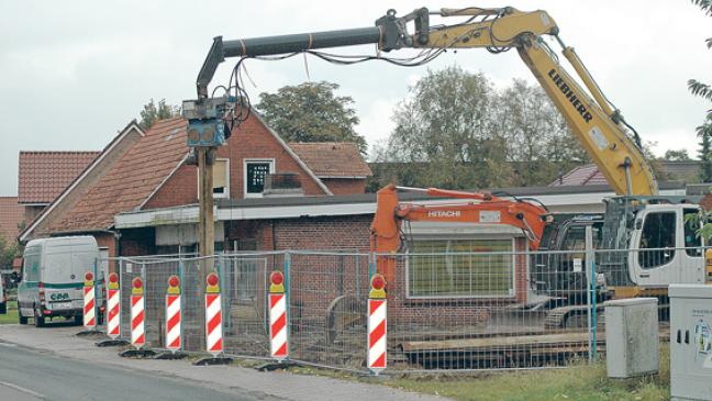 Spundwände sichern Bodenaustausch ab