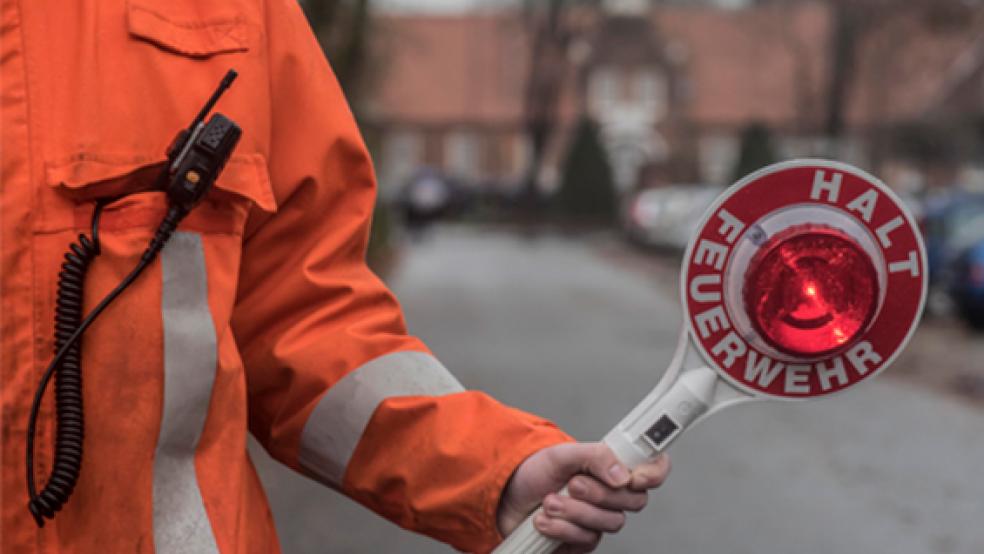 Sturmböen haben eine Birke in Burlage umgekippt. Die Feuerwehr sicherte den Baum. © Foto: RZ-Archiv