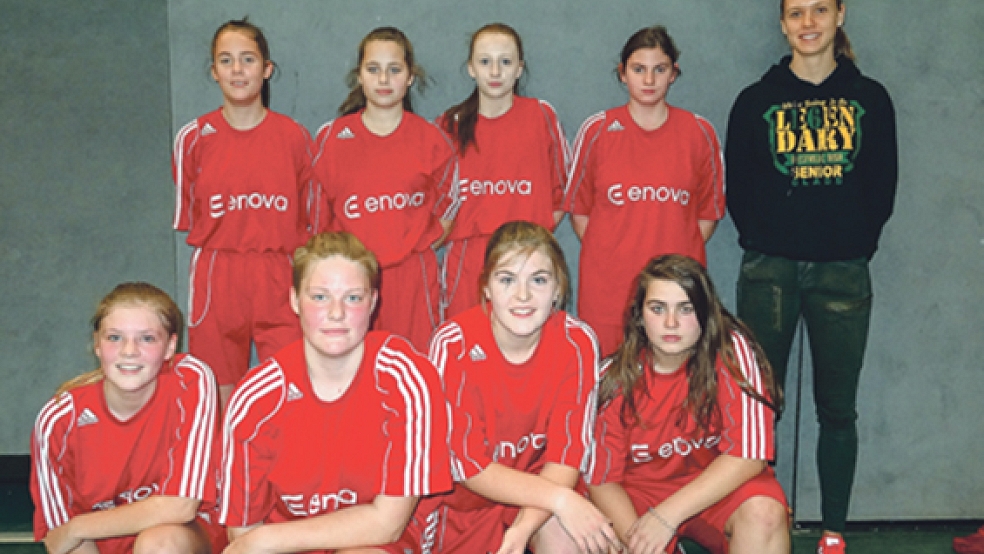 Die Basketballerinnen der Oberschule wurden durch Mareike Brümmer (ganz rechts) als Trainerin unterstützt. © 