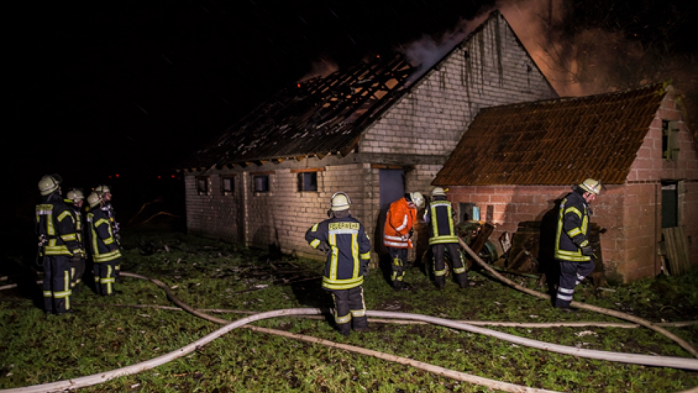Dieses Gebäude in Tergast ist am Dienstag durch ein Feuer komplett zerstört worden. © Foto: Klemmer
