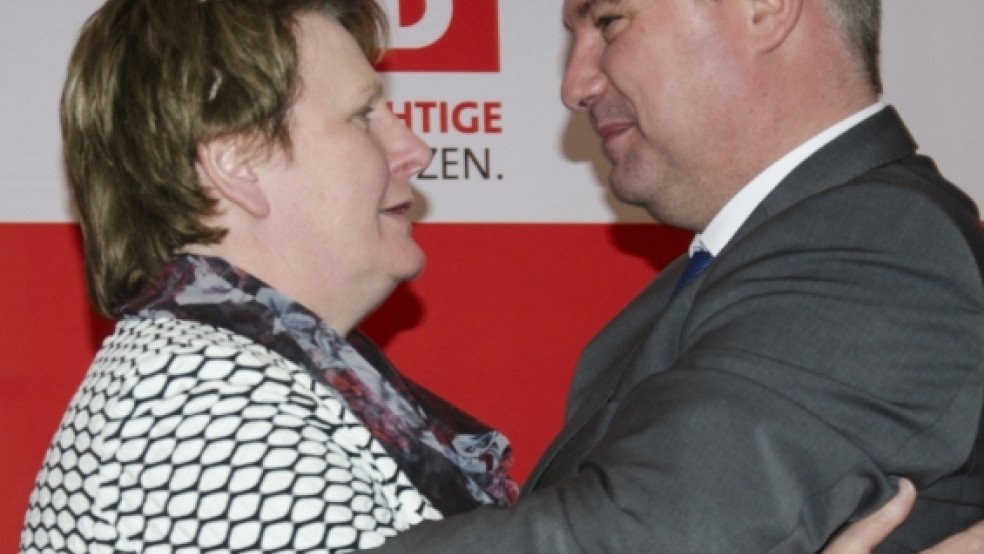 Arm in Arm und Seite an Seite in den Wahlkampf: Johanne Modder und Sascha Laaken treten mit einem deutlichen Delegiertenvotum im Rücken an. © Foto: Hanken