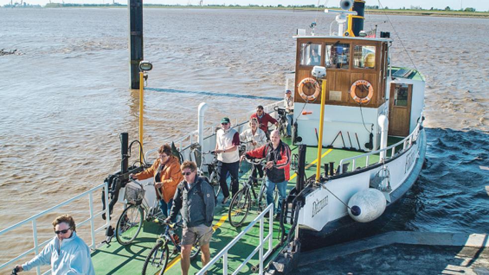 Die Emsfähre zwischen Ditzum und Petkum verkehrt ab Montag nicht mehr. © Foto: Landkreis Leer