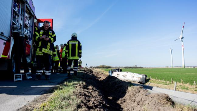 Lastzug mit Flüssigkreide verunglückt