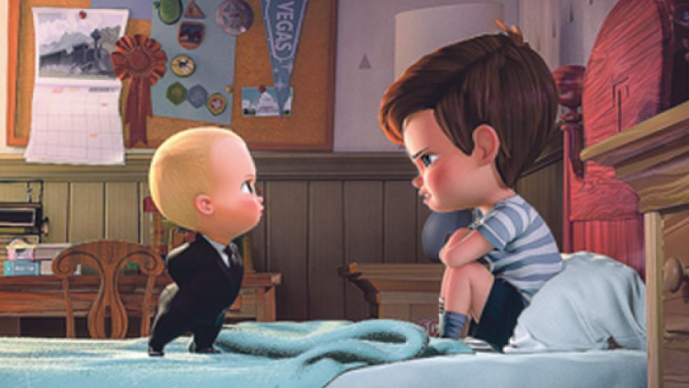 Von wegen hilfloser Windelträger: Hier bestimmt ganz klar das Baby, wo es langzugehen hat. . © Foto: Dreamworks Animation