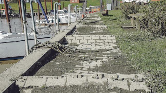 Versackungen nach Ems-Aufstau