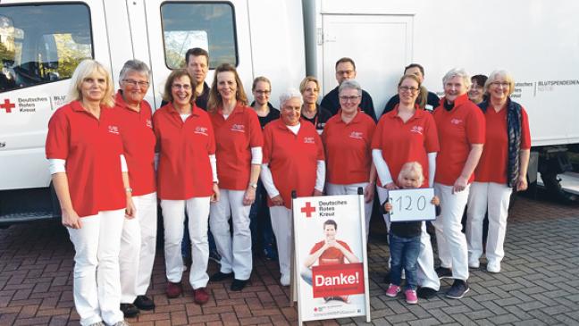DRK freut sich über 120 Blutspender