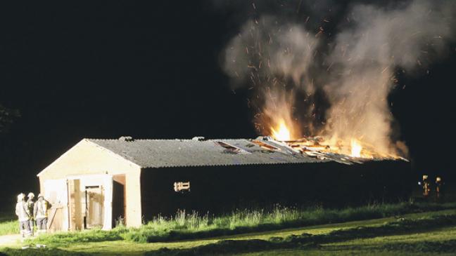 Scheune wird Raub der Flammen