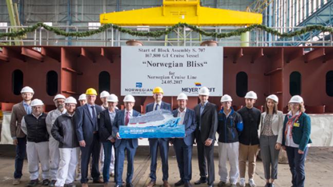 Die »Norwegian Bliss« auf Kiel gelegt