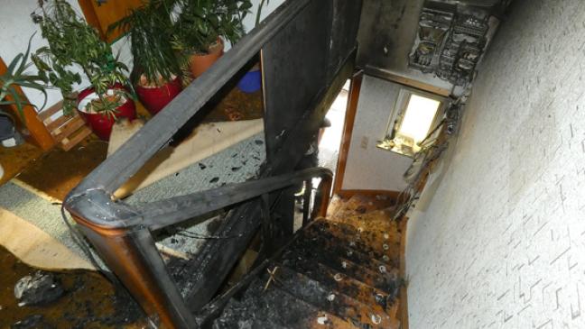 Waschmaschine gerät in Brand