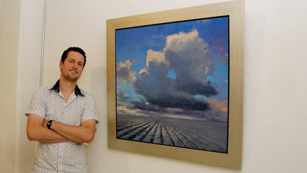 »Geploegd land/Gepflügter Acker« (Öl auf Leinwand) nennt Rutger Hiemstra aus Groningen seinen Beitrag zur Ausstellung.  © Foto: Kuper