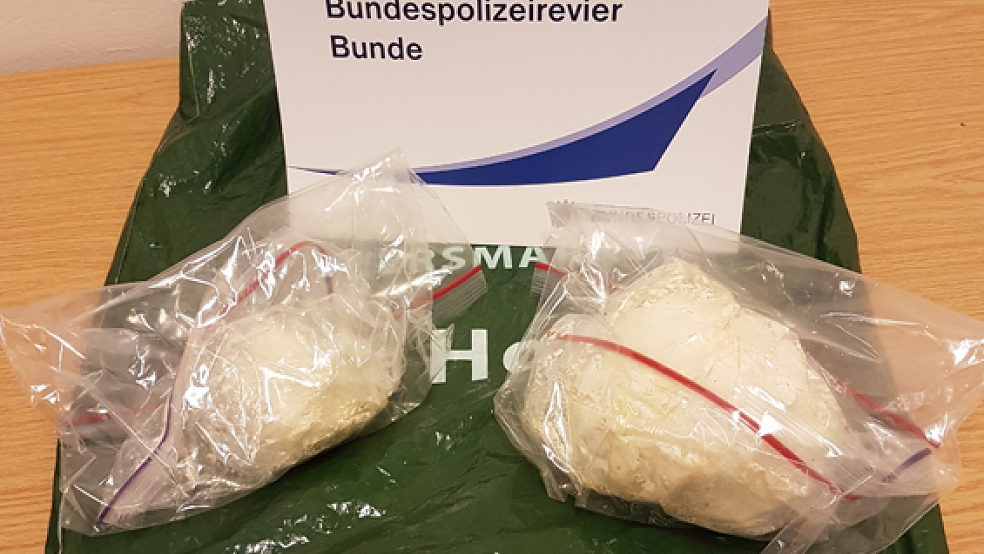 900 Gramm Amphetamin versuchten die drei Deutschen aus den Niederlanden nach Deutschland zu Schmuggeln. © Foto: Bundespolizei