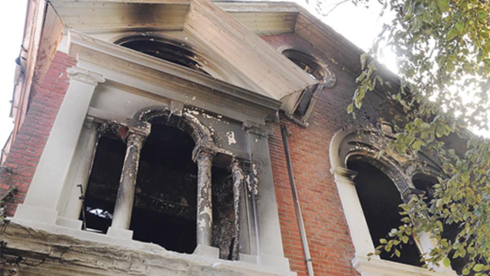 Das Brandhaus in Norden. © Foto: Brennecke