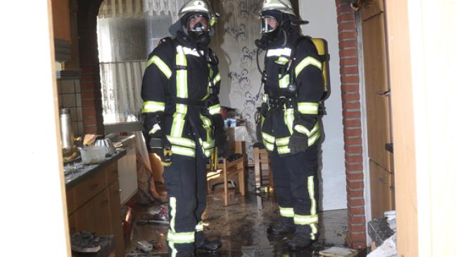 Brennendes Fett zerstört Hausküche