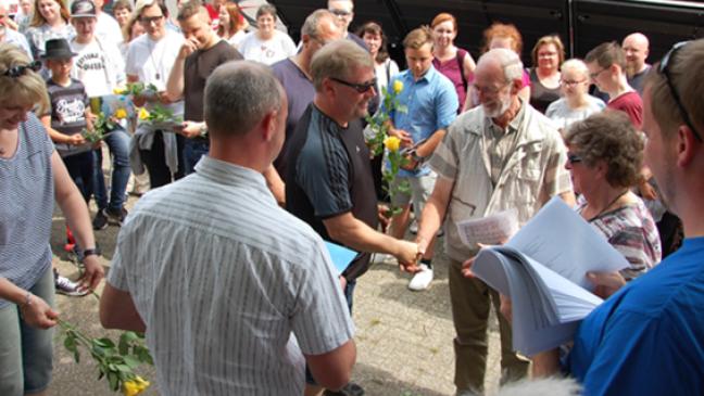 Finnische Gäste kommen in Weener an