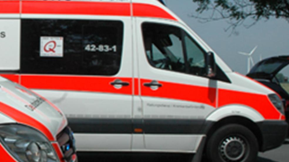 Der 80-jährige Radfahrer wurde mit einem Rettungswagen des Roten Kreuzes ins Krankenhaus gebracht und dort ambulant behandelt. © Foto: Archiv