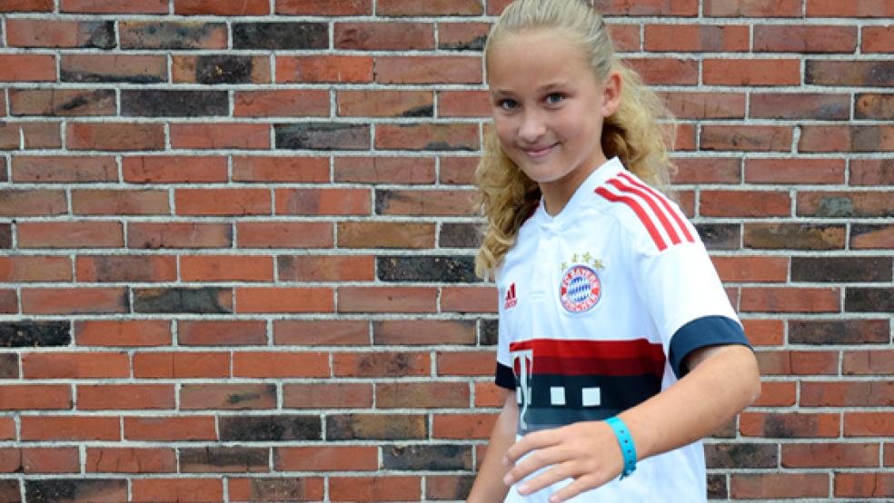 Hanne spielt für ihr Leben gerne Fußball. © Foto: Muising