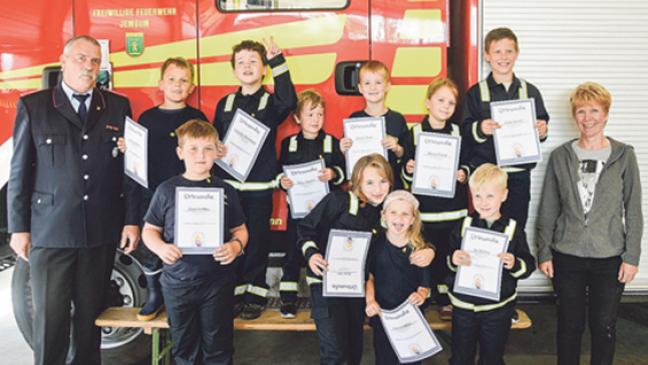 Nachwuchs mit Feuer und Flamme dabei