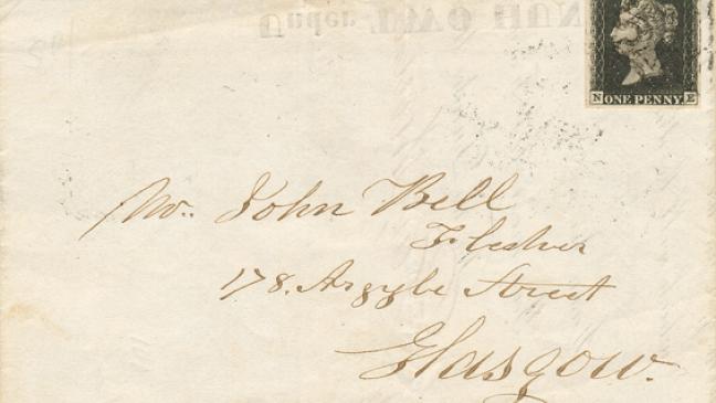 »Penny Black« von 1840 zu sehen