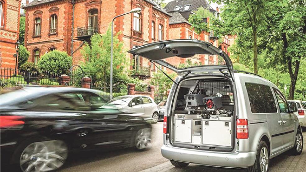 So sieht das neue Blitzerfahrzeug aus, das der Landkreis Leer mitsamt eines hochmodernen Laser-Messgerätes bestellt hat. © Foto: Vitronic 