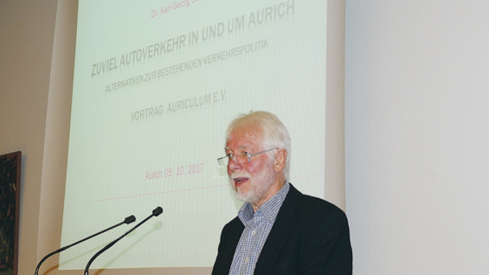 »Aurich leidet unter einem hohen KFZ-Druck«, sagt der Wissenschaftler Dr. Karl-Georg Schroll. © Foto: Jürgens