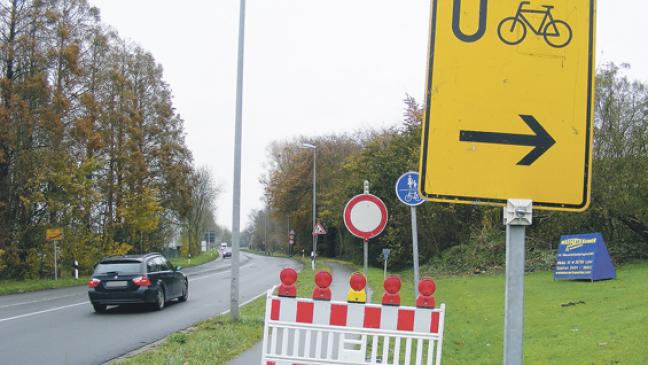 Radweg-Sanierung auf der Zielgeraden