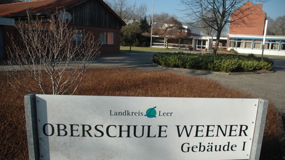 Auch die Schulen im Rheiderland, hier die Oberschule Weener, sollen mit dem schnellen Glasfaseranschluss ausgestattet werden. © Foto: Szyska