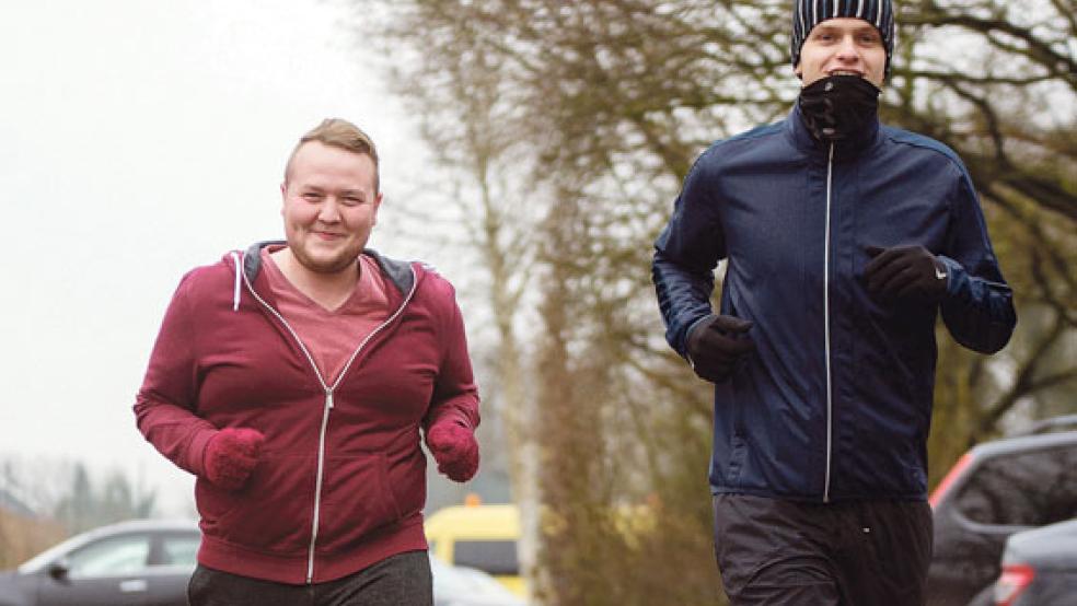 Hatten Spaß am Winterlauf: Markus Kolthoff (links) und Guido Ritz. © Foto: Mentrup