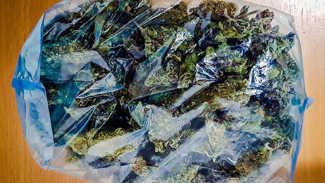 Marihuana lag in einer Plastiktüte