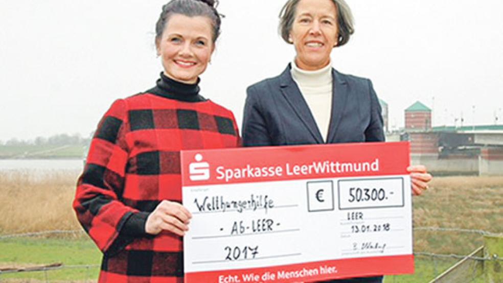 Gitta Connemann und Brigitte Oldenburg freuen sich über die Spenden für die Leeraner Aktionsgruppe der Welthungerhilfe im vergangenen Jahr. © Foto: Welthungerhilfe