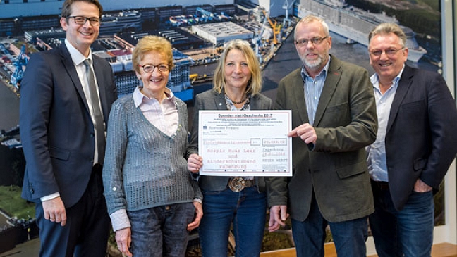 Meyer Werft spendet 25.000 Euro