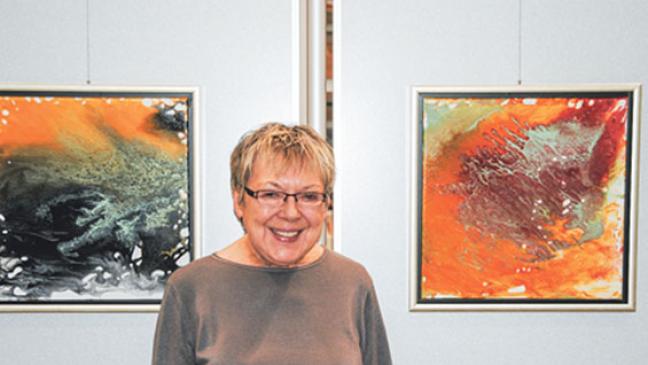Kräftige Farben  auf Leinwänden
