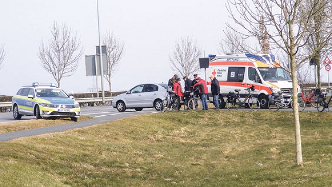 Unfall an der Emsbrücke: Radfahrer verletzt