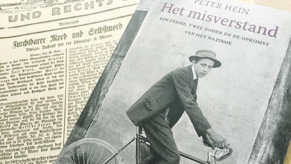 Das Buch »Het Misverstand« und der RZ-Artikel von der Bluttat vom 20. September 1933. © Foto: Hanken