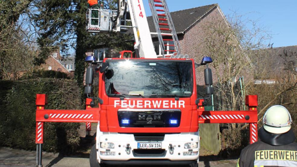Die Feuerwehr war gestern Vormittag in Weener im Einsatz. © Foto: Rand (Feuerwehr)