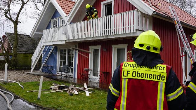 Feuer in Ferienhaus in Papenburg
