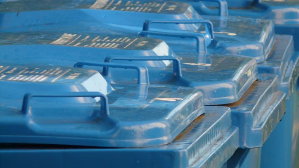Blaue Tonnen für Altpaipier werden im Kreisgebiet wohl erst 2019 getestet werden können. © Foto: Pixabay