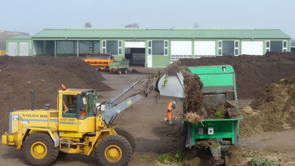 DDas Kompostwerk im Entsorgungszentrum Breinermoor. © Foto: Landkreis