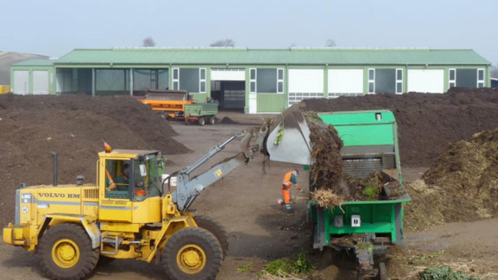 DDas Kompostwerk im Entsorgungszentrum Breinermoor. © Foto: Landkreis