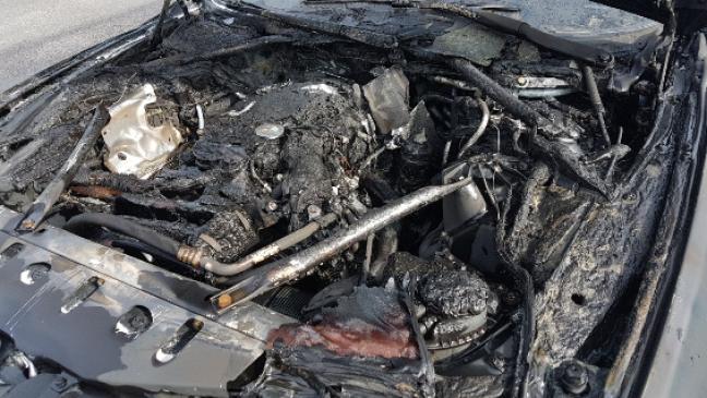 BMW gerät auf der A 31 in Brand