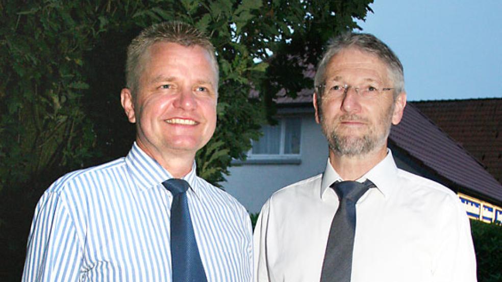 Stabwechsel in 2014: Detlef Greek (links) löste damals Lübbe Hartmann als Geschäftsführer ab. Jetzt geht er wieder.  © Foto: privat