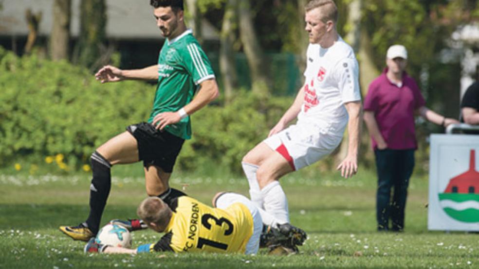 Im Duell mit den Nordern hatte der BSV um Ahmed Ibrahim das Nachsehen. © Foto: Bruins