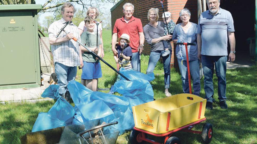 Bingumgaster Bürger sammelten eine Menge Müll. © Foto: privat